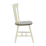 Larus natural wood rubberwood anthracite chair-white 50x49x90cm - Слика 2
