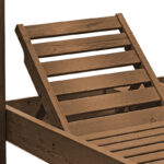 Pakoworld Dual 2-seater deckchair with walnut solid wood canopy - Image 5