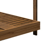 Pakoworld Dual 2-seater deckchair with walnut solid wood canopy - Image 6