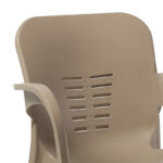 Armchair Feast PP color cappucino-aluminum leg - Image 2