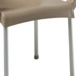 Armchair Feast PP color cappucino-aluminum leg - Image 3
