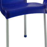 Armchair Feast PP color dark blue-aluminum leg - Image 3