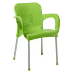 Armchair Feast PP color green-aluminum leg