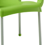 Armchair Feast PP color green-aluminum leg - Image 3