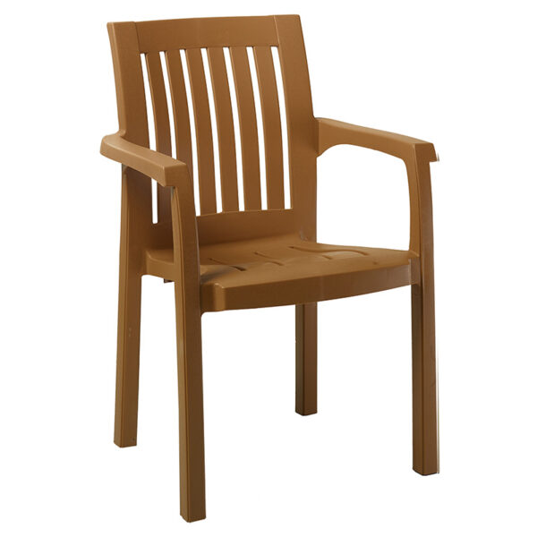 Armchair Expand PP brown color