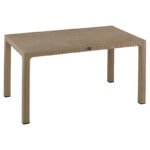 Table Explore with UV protection PP color cappucino 150x90x73.5cm