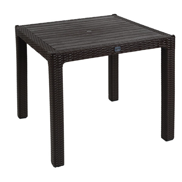 Table Explore with UV protection PP color brown 90x90x73.5cm