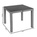Table Explore with UV protection PP color cappucino 90x90x73.5cm - Image 3