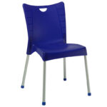 Chair Crafted PP color dark blue - aluminium leg