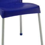 Chair Crafted PP color dark blue - aluminium leg - Image 3