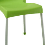 Chair Crafted PP color green - aluminium leg - Image 3