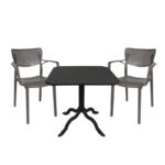 Трпезариски сет Icon-Frontline 3 парчиња PP во антрацит боја