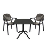 Трпезариски сет Icon-Gentle 3 парчиња PP во антрацит боја