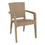 Dining table Icon-Halcyon set of 5 pieces PP in cappuccino color - Image 2