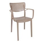 Dining table Icon-Frontline set of 3 pieces PP in cappuccino color - Image 2