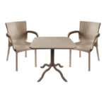 Icon-Festive dining set 3pcs PP in cappuccino color