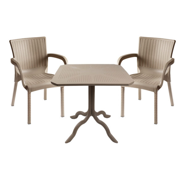 Икон - празничен сет за јадење од 3 парчиња ПП во боја на капучино