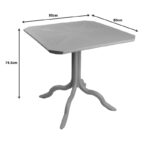 Icon PP table in white color 80x80x74.5cm - Image 4