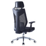 Manager office chair Commend with fabric mesh in black colour - Image 2
