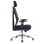 Manager office chair Commend with fabric mesh in black colour - Image 3