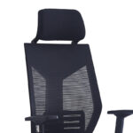 Manager office chair Commend with fabric mesh in black colour - Image 5
