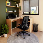 Office chair Enrich with fabric mesh in black colour - Image 2