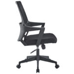 Office chair Fragrant with fabric mesh in black colour - Image 3
