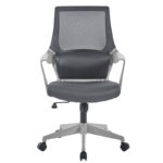 Office chair Fragrant with fabric mesh in grey colour - Image 4