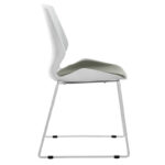 Visitor office chair Genuine PP white-grey - Image 3