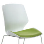 Visitor office chair Genuine PP white-green - Image 5