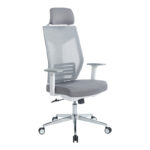 Manager office chair Commend with fabric mesh in grey color