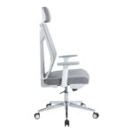 Manager office chair Commend with fabric mesh in grey color - Image 3