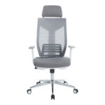 Manager office chair Commend with fabric mesh in grey color - Image 4