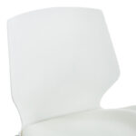 Visitor office chair Genuine white pp with ivory color cushion 47x52x85cm - Image 5
