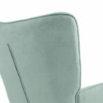 Armchair Fluffy fabric bright green-natural 75x69x96cm - Слика 6