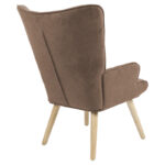 Armchair Fluffy fabric  brown-natural 75x69x96cm - Слика 2