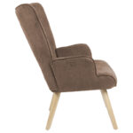 Armchair Fluffy fabric  brown-natural 75x69x96cm - Слика 3