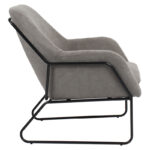 Armchair Indelible fabric grey-black 76x67x81cm - Image 3