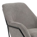 Armchair Indelible fabric grey-black 76x67x81cm - Image 5