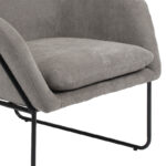 Armchair Indelible fabric grey-black 76x67x81cm - Image 6