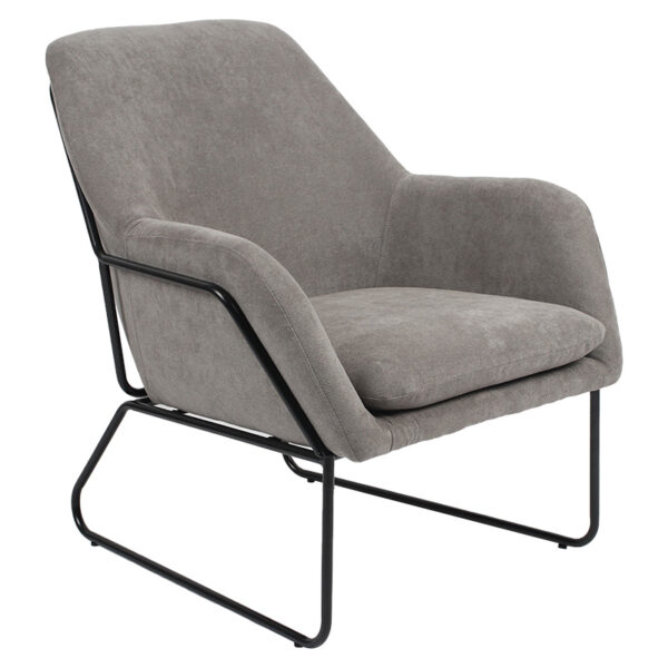 Armchair Indelible fabric grey-black 76x67x81cm