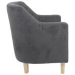 Armchair Joyful fabric anthracite-natual 71x71x81cm - Image 3