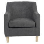 Armchair Joyful fabric anthracite-natual 71x71x81cm - Image 4
