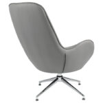 Armchair Kinetic swivel fabric grey blue-chrome 81x78x104cm - Слика 2