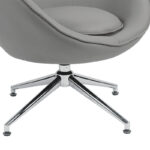 Armchair Kinetic swivel fabric grey blue-chrome 81x78x104cm - Слика 6