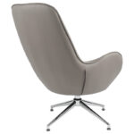 Armchair Kinetic swivel fabric grey brown-chrome 81x78x104cm - Слика 2