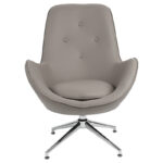 Armchair Kinetic swivel fabric grey brown-chrome 81x78x104cm - Слика 4