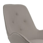 Armchair Kinetic swivel fabric grey brown-chrome 81x78x104cm - Слика 5