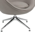 Armchair Kinetic swivel fabric grey brown-chrome 81x78x104cm - Слика 6