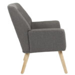 Armchair Likable fabric grey natural 67x89x86cm - Image 3